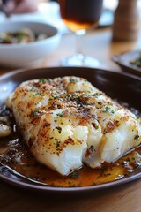 Bacalao: Salted cod, rehydrated and cooked in various dishes.