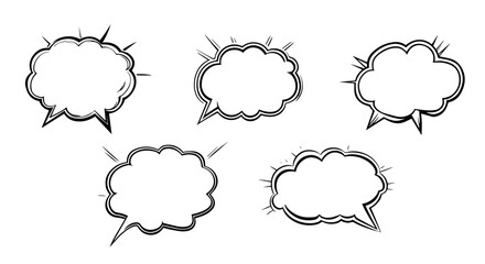 Hand-drawn speech bubble using brush stroke, great to use when the main character is imagining or talking, or when he or she is worried or concerned.
