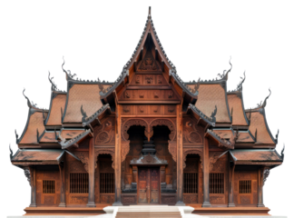 PNG Wooden temple building architecture housing worship.