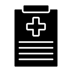 Obraz premium Health Report Glyph Icon Design
