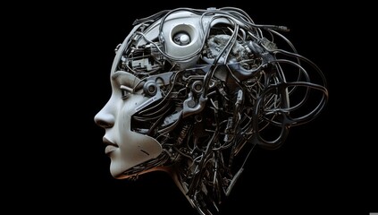 Futuristic Robotic Face: Exploring the Intersection of Humanity and Technology