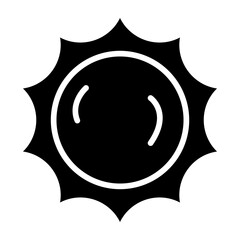 Sun Glyph Icon Design