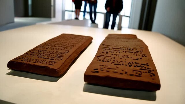 Proto-writing in a museum	