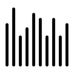 Audio Bars Glyph Icon Design