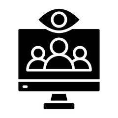 Viewers Glyph Icon Design