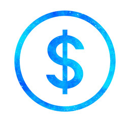 青い星空｜シンプルなドルマーク