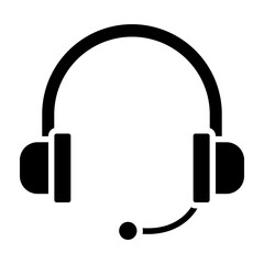 Headset Glyph Icon Design