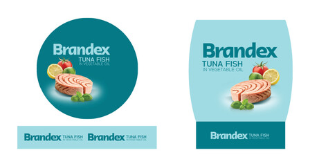  Editable Tuna Packaging Label Design for Branding