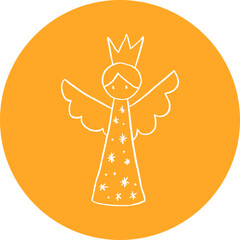 Christmas, New Year Vector Icon element, Isolated white background