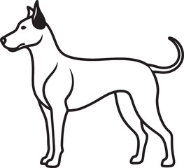 Dog illustration, Dog art, Dog drawing Black Dog Silhouette, Dog Black