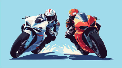 Motorcycle racing. Sport bike.	
