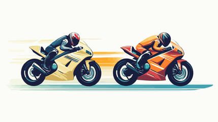 Fototapeta premium Motorcycle racing. Sport bike. 