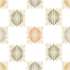 Seamless Ikat ethnic pattern. Abstract textured background