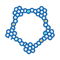 molecular structure doodle icon sketch vector. molecular structure sign. isolated symbol illustration