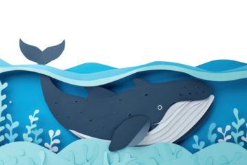 PNG  Whale under the sea animal mammal shark.