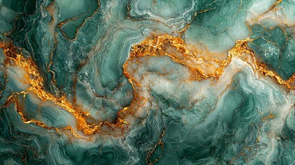 A minimalist pastel green marble background adorned with fine golden veins, creating a calm and elegant feel