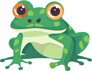 Fototapeta premium Cute green frog cartoon