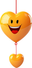 Smiling heart balloons