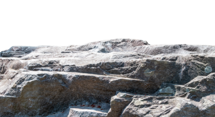 mountain stone with white background isolated for product display and background