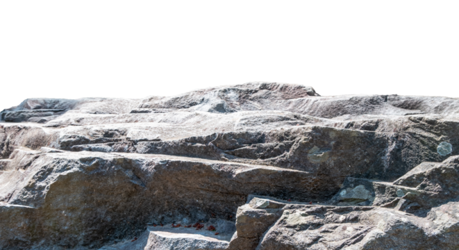 mountain stone with white background isolated for product display and background