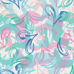Vector tropics illustration for swimwear design, wallpaper, textile Seamless leaf pattern with brown and black colors. 