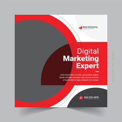 Digital business marketing social media post and web banner template eps


