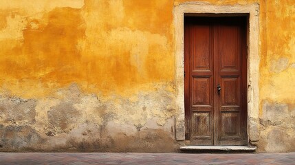 An intriguing PowerPoint background featuring an ancient Roman door, set against a textured backdrop that reflects the rich history and architectural grandeur of Rome.