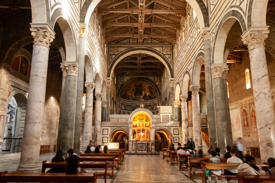 Italia, Toscana, citt&agrave; di Firenze. La chiesa di San Miniato al Monte.