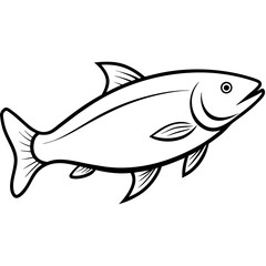 Stunning Salmon in a Natural Habitat Vector Illustration





