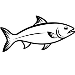 Dynamic Salmon Journey Through a Tranquil Stream Vector Artwork
