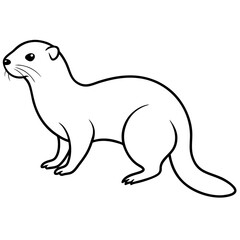 Playful Otter Vector Illustration Capturing the Joyful Spirit of Nature's Aquatic Creatures
