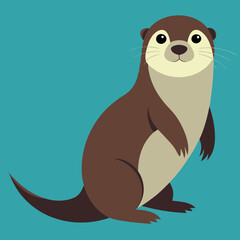 Whimsical Otter Vector Illustration Depicting the Playful Adventures of Otters in Their Habitat





