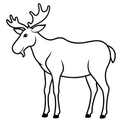 Majestic Moose Vector Art Perfect for Ecofriendly Designs and Outdoor Projects
