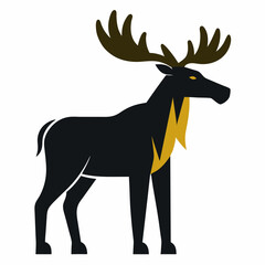 Graceful Moose Vector Illustration Capturing the Spirit of the Wilderness
