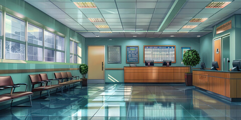 Hospital Volunteer Services Wall: Displaying volunteer training materials, volunteer appreciation messages, and a board with volunteer opportunities