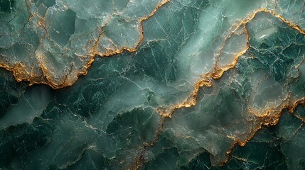 A light pastel green marble surface with intricate golden veins weaving through, offering a peaceful and luxurious vibe