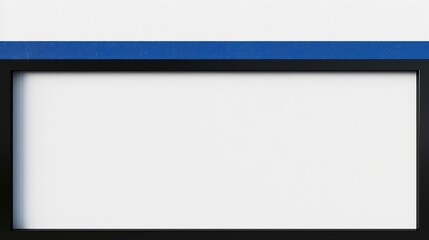 Fototapeta premium Black Frame with a Blue Stripe