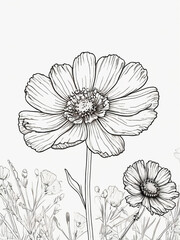 Flower coloring page
