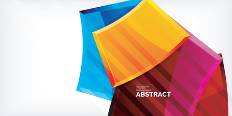 Vector abstract color geometric shapes. Illustration For Wallpaper, Banner, Background, Card, Book Illustration, landing page