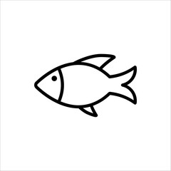 Fish icon. Fish vector illustration for web design. Isolated on white background.