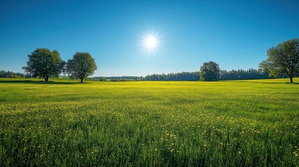 Obraz premium Sunny Meadow Landscape