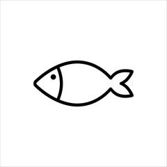 Fish icon. Fish vector illustration for web design. Isolated on white background.