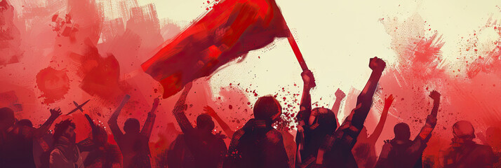 Revolution (Red): Signifies the radical change or overthrow of a social or political system, often through force or mass mobilization