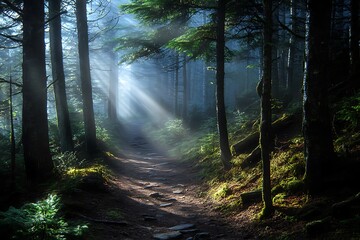 Obraz premium morning in the woods