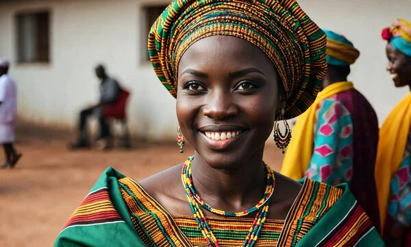 A colorful celebration unfolds as beautifully dressed individuals participate in traditional festivities, showcasing their vibrant attire and cultural pride amidst a lively atmosphere