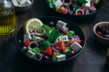 vegetable salad with cheese
