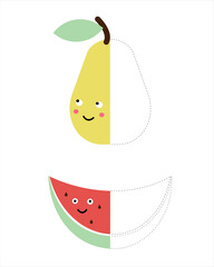 Draw and color game. Education game for children.