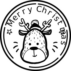 Christmas, New Year Vector Icon element, Isolated white background