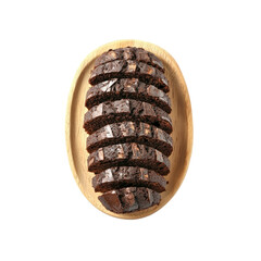 Slices of Chocolate Cake on Wooden Plate