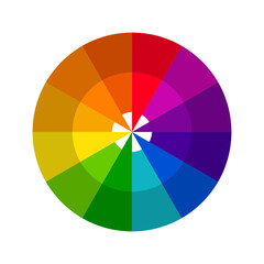 Vibrant color wheels - color circles -  Monochromatic Colors - Complementary Colors - Triadic Colors - Tetradic Colors
